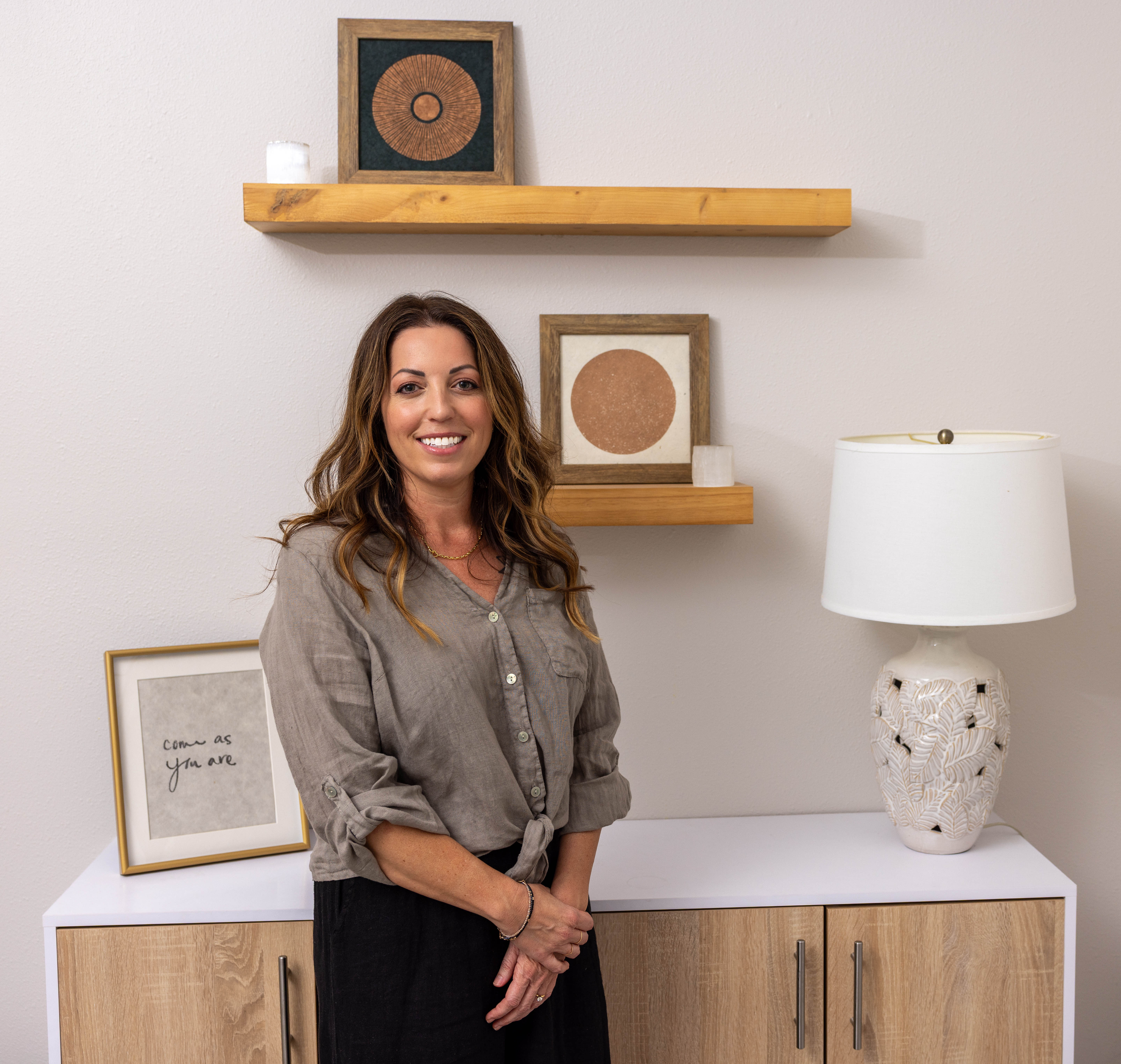 Rebecca Turley seated